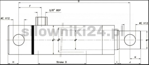 30/200 Siłownik jednostronnego działania z mocowaniem CB