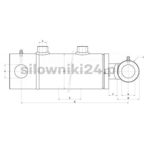30/60/1000 Siłownik dwustronnego działania z mocowaniem ST