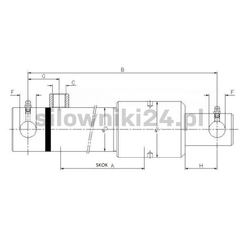 40/400 Siłownik jednostronnego działania z mocowaniem ST