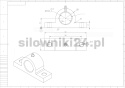 Siłownik wywrotu 8ton 1040mm 5sekcji + łoża + kołyska