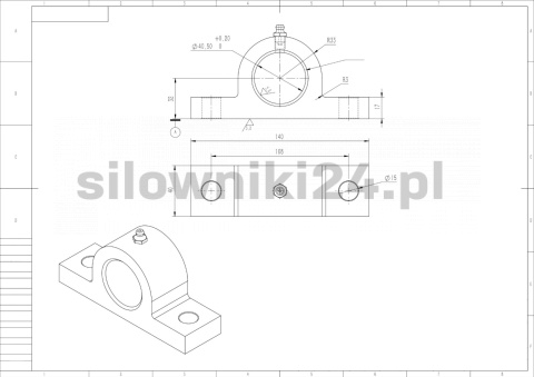 Siłownik wywrotu 8ton 1040mm 5sekcji + łoża + kołyska