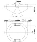Siłownik wywrotu 8ton 1040mm 5sekcji + łoża + kołyska