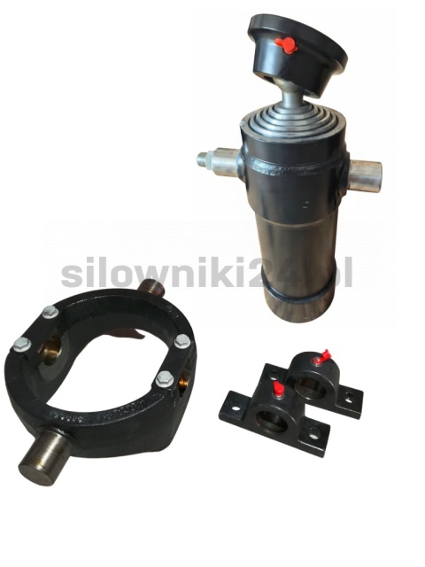 Siłownik wywrotu 8ton 1040mm 5sekcji + łoża + kołyska