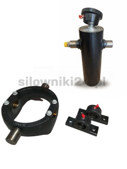 Siłownik wywrotu 8ton 1245mm 5sekcji + łoża + kołyska